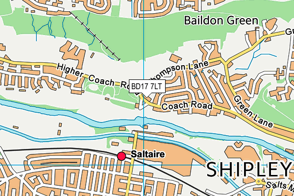 BD17 7LT map - OS VectorMap District (Ordnance Survey)