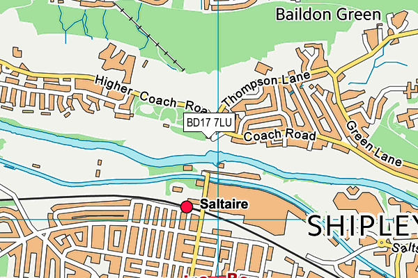 Roberts Park map (BD17 7LU) - OS VectorMap District (Ordnance Survey)