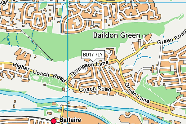 Baildon Glen Primary School map (BD17 7LY) - OS VectorMap District (Ordnance Survey)