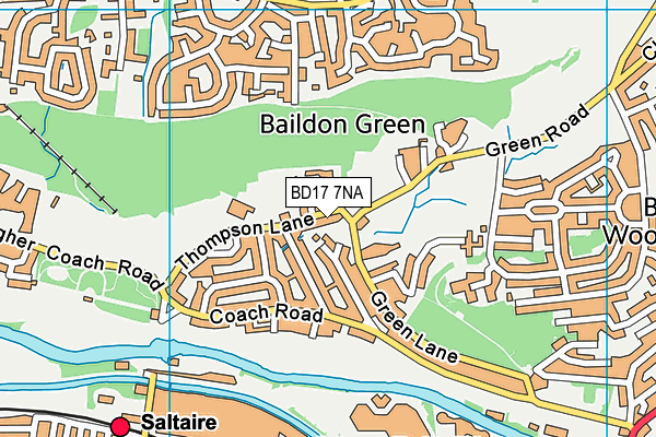 BD17 7NA map - OS VectorMap District (Ordnance Survey)