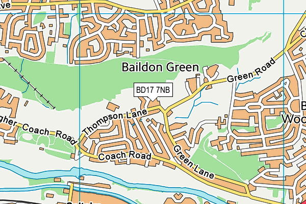 BD17 7NB map - OS VectorMap District (Ordnance Survey)