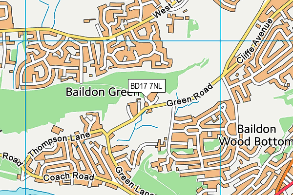 BD17 7NL map - OS VectorMap District (Ordnance Survey)