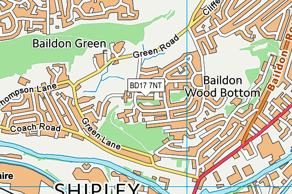 BD17 7NT map - OS VectorMap District (Ordnance Survey)