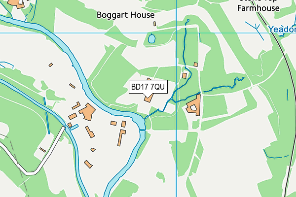 BD17 7QU map - OS VectorMap District (Ordnance Survey)