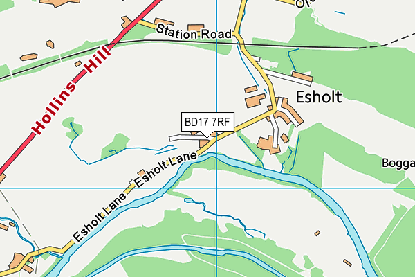 BD17 7RF map - OS VectorMap District (Ordnance Survey)