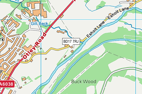 Ghyll Beck Golf Driving Range map (BD17 7RJ) - OS VectorMap District (Ordnance Survey)