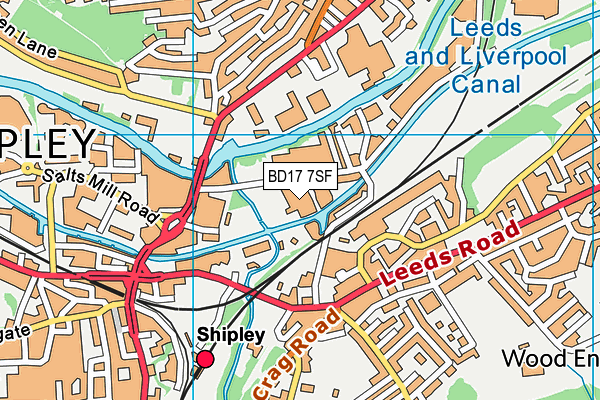 BD17 7SF map - OS VectorMap District (Ordnance Survey)