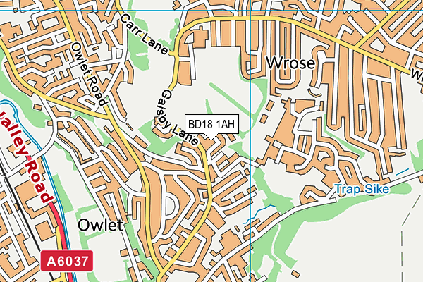 BD18 1AH map - OS VectorMap District (Ordnance Survey)