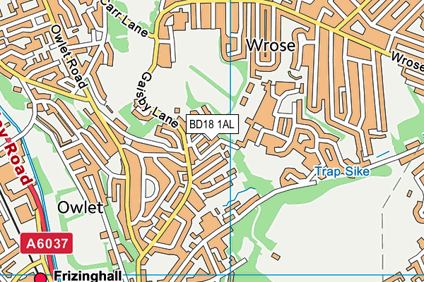 BD18 1AL map - OS VectorMap District (Ordnance Survey)