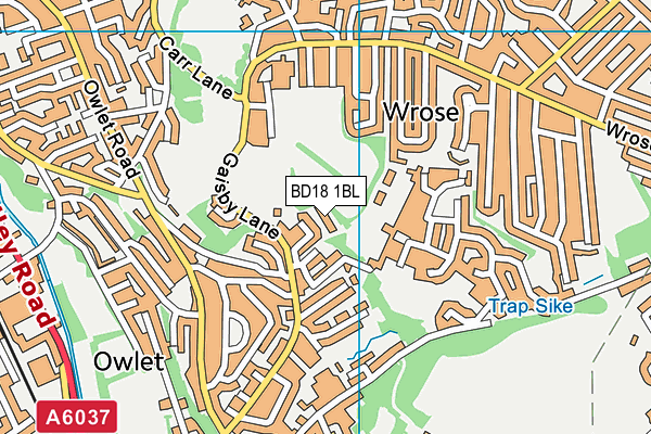 BD18 1BL map - OS VectorMap District (Ordnance Survey)
