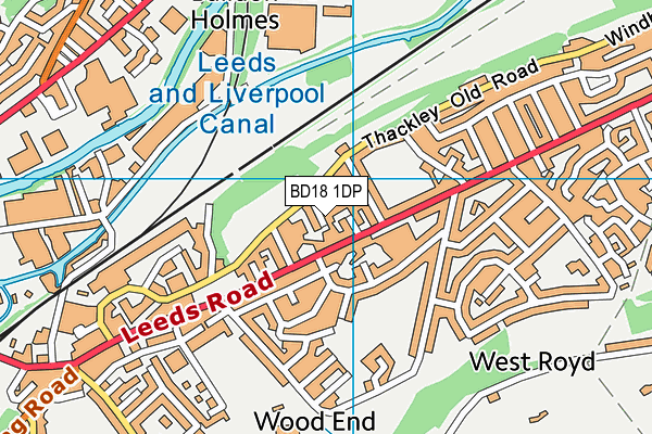 BD18 1DP map - OS VectorMap District (Ordnance Survey)