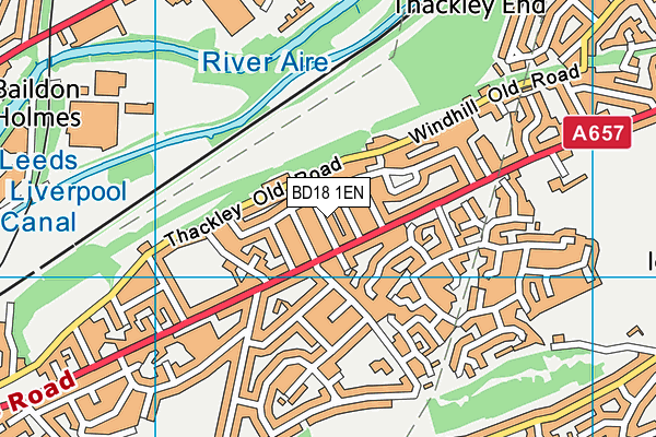 BD18 1EN map - OS VectorMap District (Ordnance Survey)