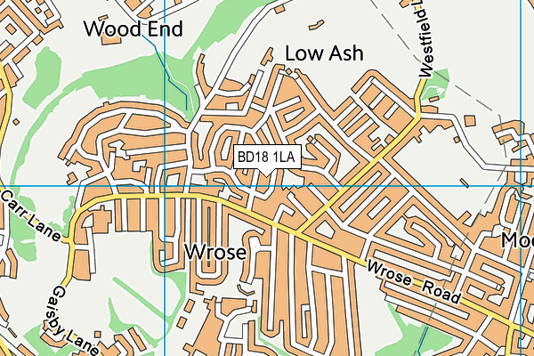 BD18 1LA map - OS VectorMap District (Ordnance Survey)
