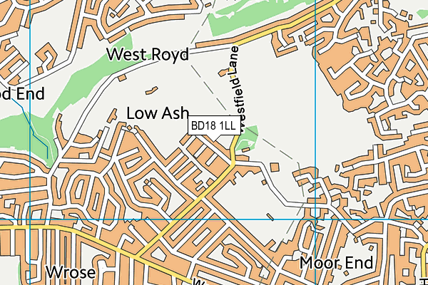 BD18 1LL map - OS VectorMap District (Ordnance Survey)