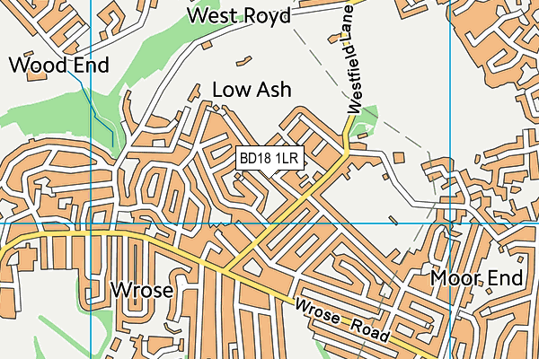 BD18 1LR map - OS VectorMap District (Ordnance Survey)