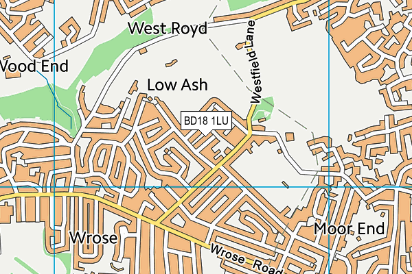 BD18 1LU map - OS VectorMap District (Ordnance Survey)