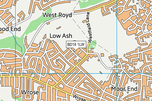 BD18 1LW map - OS VectorMap District (Ordnance Survey)