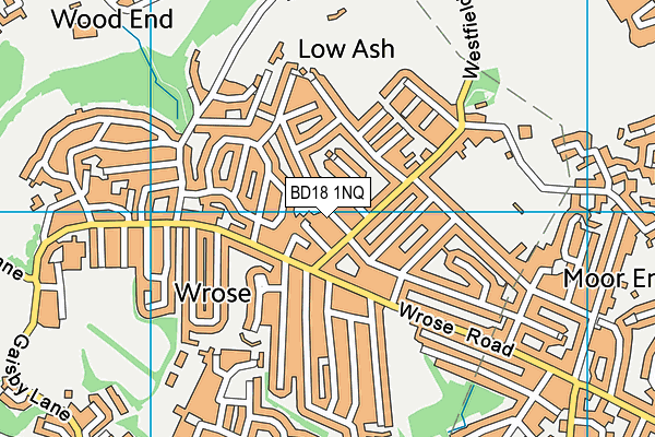 BD18 1NQ map - OS VectorMap District (Ordnance Survey)