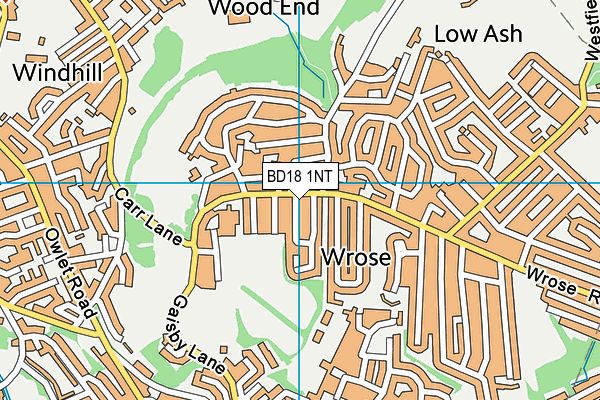 BD18 1NT map - OS VectorMap District (Ordnance Survey)