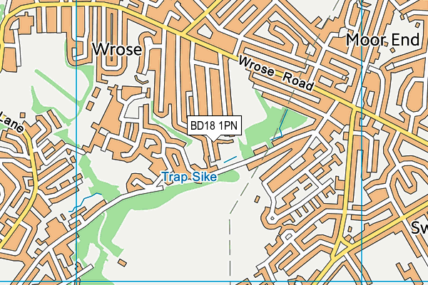 BD18 1PN map - OS VectorMap District (Ordnance Survey)