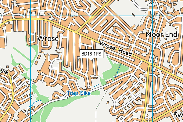 BD18 1PS map - OS VectorMap District (Ordnance Survey)