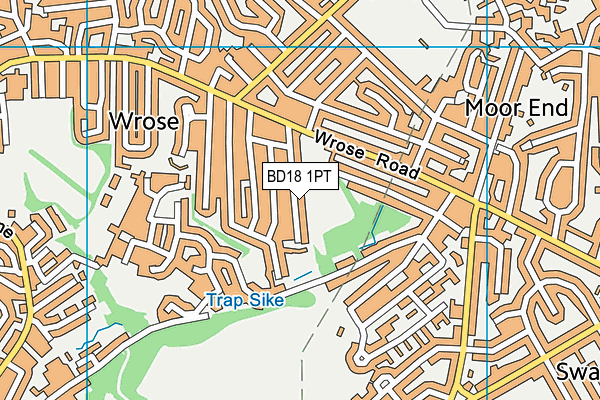 BD18 1PT map - OS VectorMap District (Ordnance Survey)
