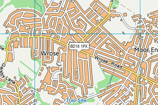 BD18 1PX map - OS VectorMap District (Ordnance Survey)