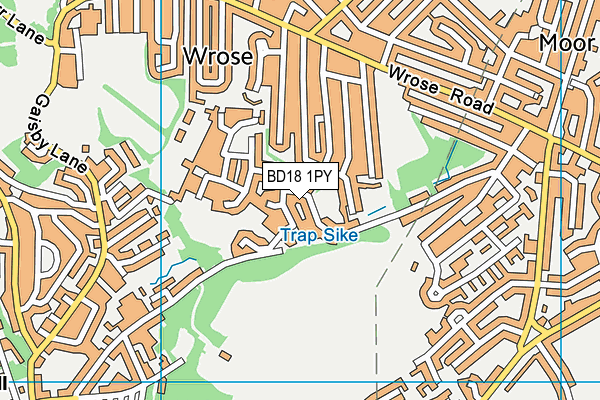 BD18 1PY map - OS VectorMap District (Ordnance Survey)