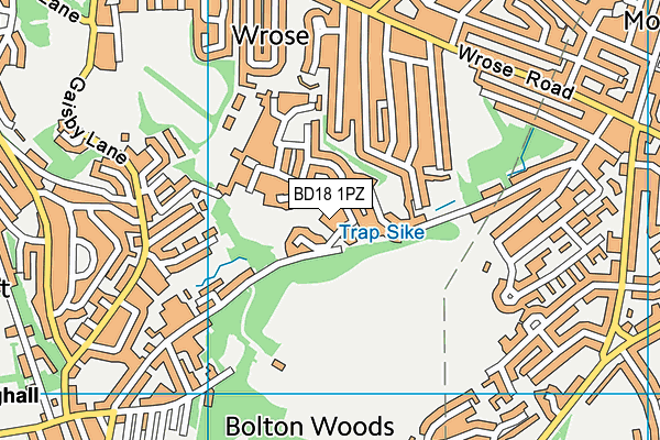 BD18 1PZ map - OS VectorMap District (Ordnance Survey)