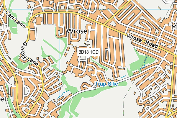 BD18 1QD map - OS VectorMap District (Ordnance Survey)