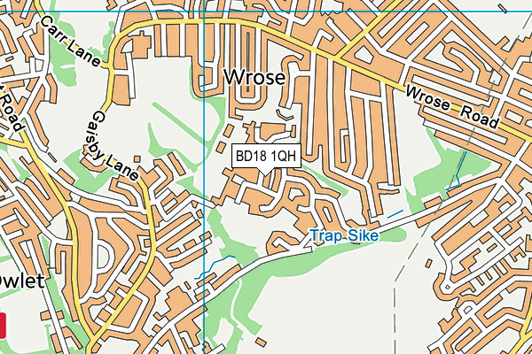 BD18 1QH map - OS VectorMap District (Ordnance Survey)