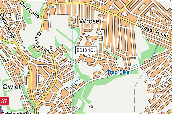 BD18 1QJ map - OS VectorMap District (Ordnance Survey)