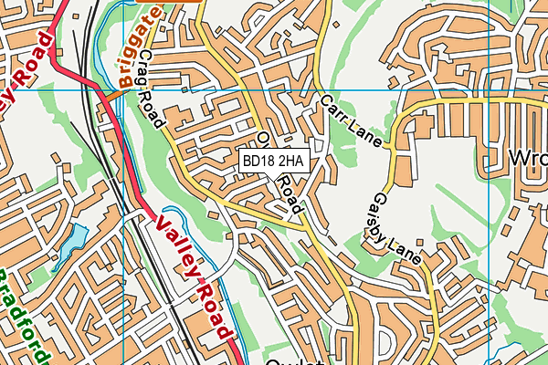 BD18 2HA map - OS VectorMap District (Ordnance Survey)