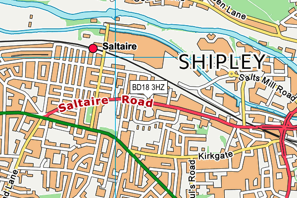 Wycliffe CofE Primary School map (BD18 3HZ) - OS VectorMap District (Ordnance Survey)