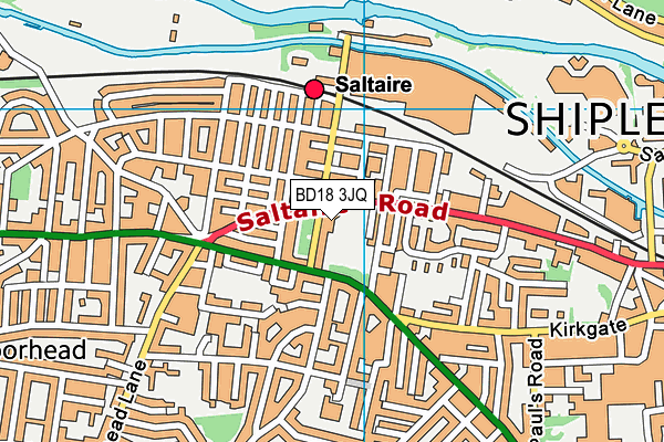 BD18 3JQ map - OS VectorMap District (Ordnance Survey)