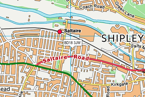 Shipley College map (BD18 3JW) - OS VectorMap District (Ordnance Survey)