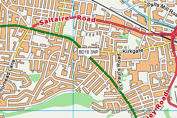 Northcliffe Park map (BD18 3NP) - OS VectorMap District (Ordnance Survey)