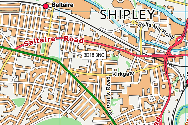 BD18 3NQ map - OS VectorMap District (Ordnance Survey)