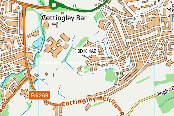 BD18 4AZ map - OS VectorMap District (Ordnance Survey)