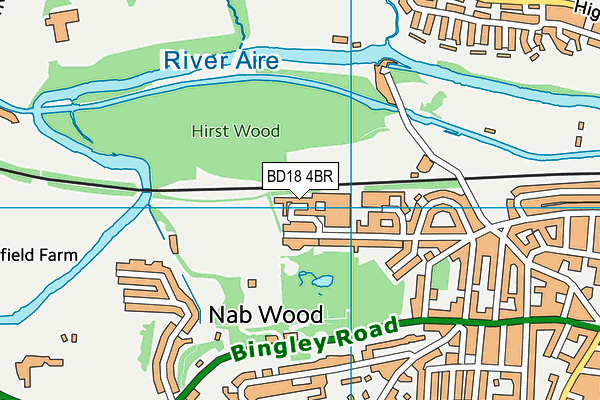 BD18 4BR map - OS VectorMap District (Ordnance Survey)