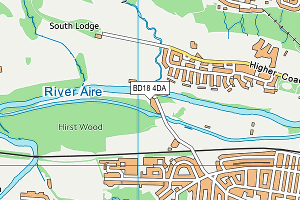 BD18 4DA map - OS VectorMap District (Ordnance Survey)