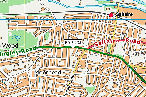 BD18 4DJ map - OS VectorMap District (Ordnance Survey)