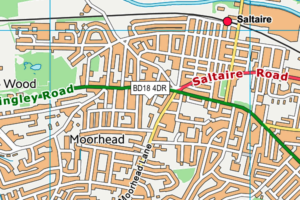 BD18 4DR map - OS VectorMap District (Ordnance Survey)