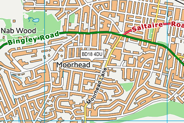 BD18 4DU map - OS VectorMap District (Ordnance Survey)