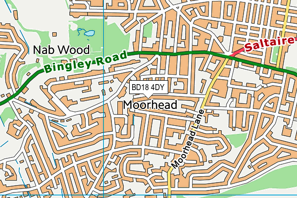 BD18 4DY map - OS VectorMap District (Ordnance Survey)