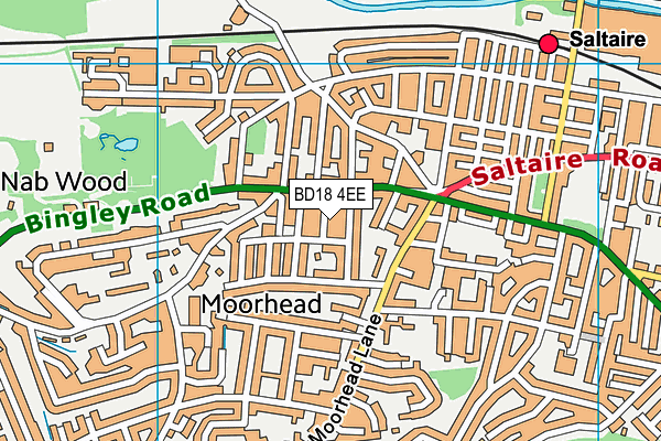 BD18 4EE map - OS VectorMap District (Ordnance Survey)