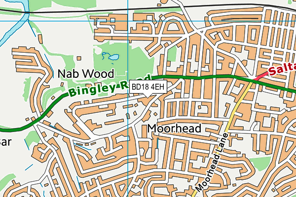 BD18 4EH map - OS VectorMap District (Ordnance Survey)