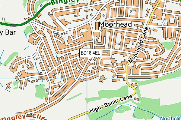 BD18 4EL map - OS VectorMap District (Ordnance Survey)