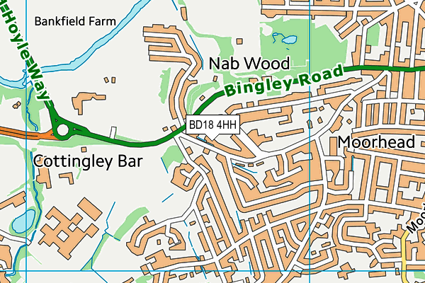 BD18 4HH map - OS VectorMap District (Ordnance Survey)