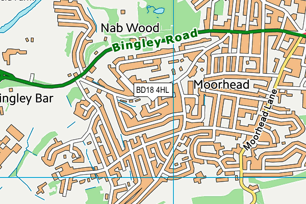 BD18 4HL map - OS VectorMap District (Ordnance Survey)